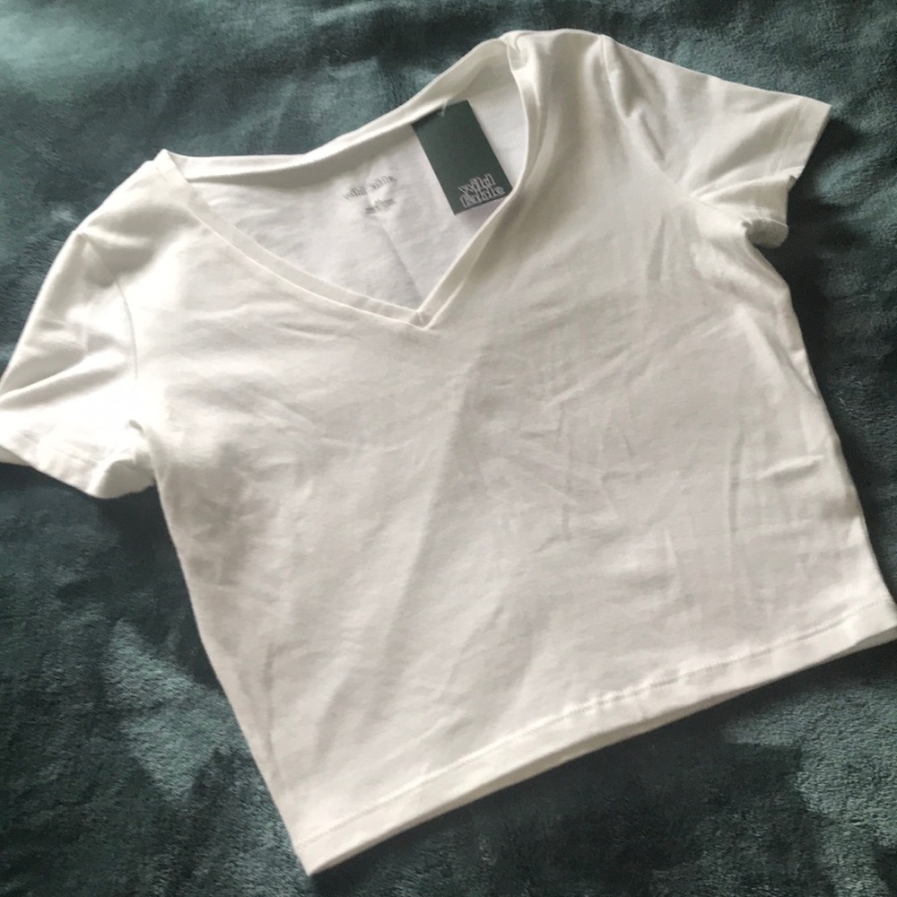 Wild Fable white Crop Top